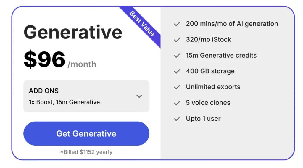 InVideo presents options for various needs and budgets. Here’s a simple overview: